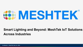 Smart Lighting and Beyond: MeshTek IoT Solutions Across Industries