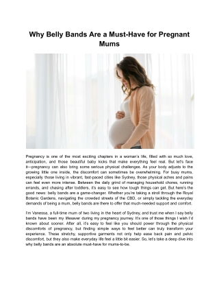 Why Belly Bands Are a Must-Have for Pregnant Mums