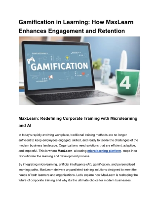 Gamification in Learning_ How MaxLearn Enhances Engagement and Retention