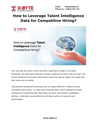 How to Leverage Talent Intelligence Data for Competitive Hiring?