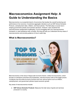 Macroeconomics Assignment Help_ A Guide to Understanding the Basics