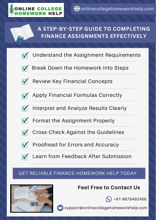 A step-by-step guide to completing finance assignments effectively