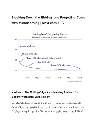 Breaking Down the Ebbinghaus Forgetting Curve with Microlearning _ MaxLearn LLC