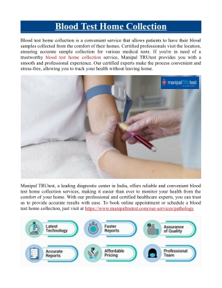 Blood Test Home Collection