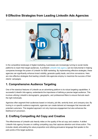 9 Effective Strategies from Leading LinkedIn Ads Agencies (2)