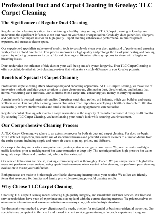 TLC Carpet Cleaning