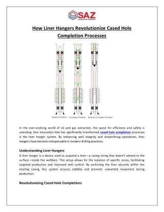 How Liner Hangers Revolutionize Cased Hole Completion Processes