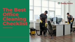 The Best Office Cleaning Checklist