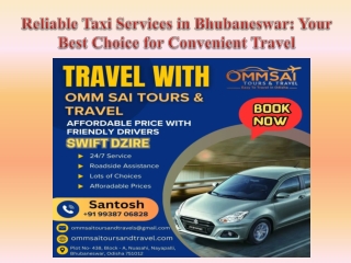 Reliable Taxi Services in Bhubaneswar Your Best Choice for Convenient Travel