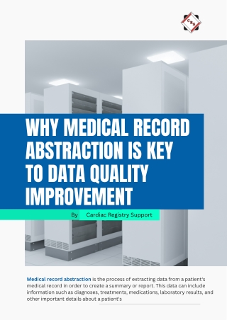 How Medical Record Abstraction Improves Healthcare Data