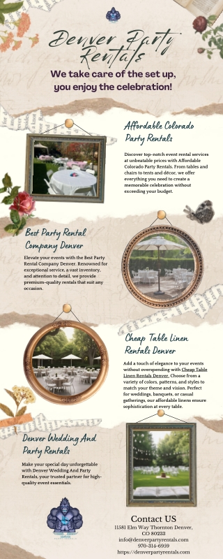 Affordable Colorado Party Rentals: The Best Party Rental Company in Denver