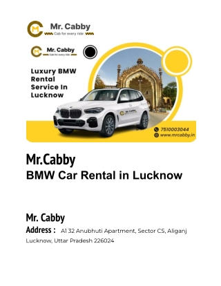 BMW Car Rental in Lucknow