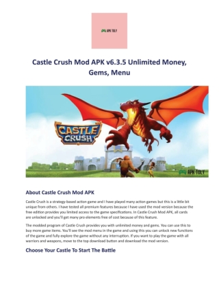 Castle Crush Mod APK v6.3.5 Unlimited Money, Gems, Menu