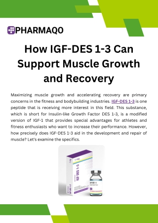 How IGF-DES 1-3 Can Support Muscle Growth and Recovery