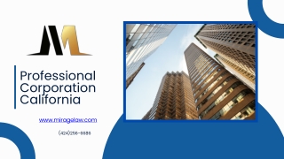 Professional Corporation California - www.miragelaw.com