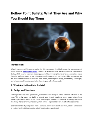 Hollow Point Bullets