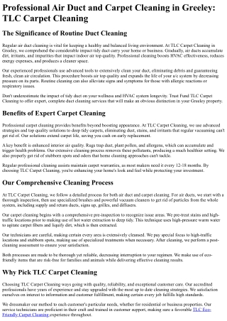 TLC Carpet Cleaning