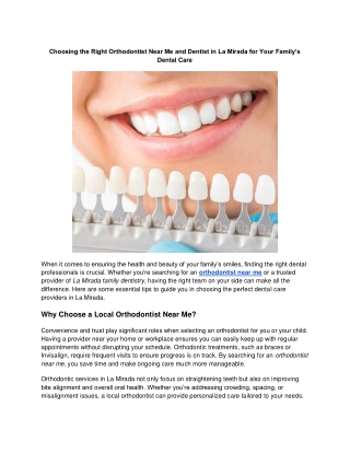 Your Trusted Orthodontist and Family Dentistry in La Mirada