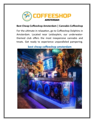 Best Cheap Coffeeshop Amsterdam  Cannabis Coffeeshop