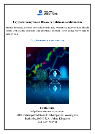 Cryptocurrency Scam Recovery  Melmac-solutions