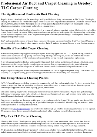 TLC Carpet Cleaning