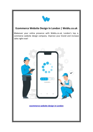 Ecommerce Website Design In London | Weblu.co.uk