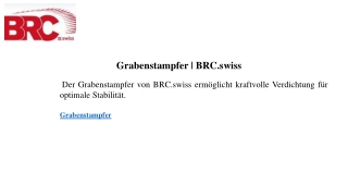 Grabenstampfer  BRC.swiss