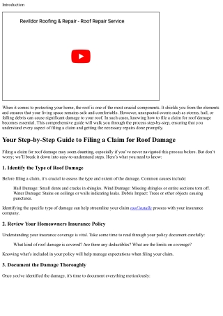“Your Step-by-Step Guide to Filing a Claim for Roof Damage”