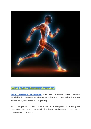 Joint Restore Gummies-most delicious knee-support formula