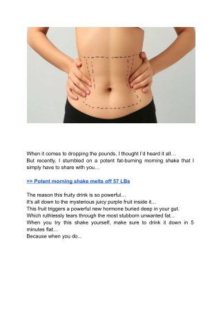 Lanta Flat Belly Shake-Potent morning shake melts off 57 LBs