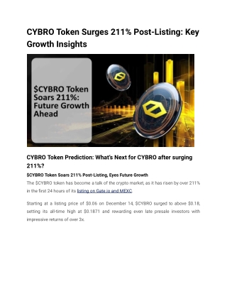 CYBRO Token Surges 211% Post-Listing_ Key Growth Insights