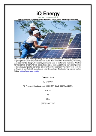 Enhance Pool Comfort with Heliocol Solar Pool Heating Solutions