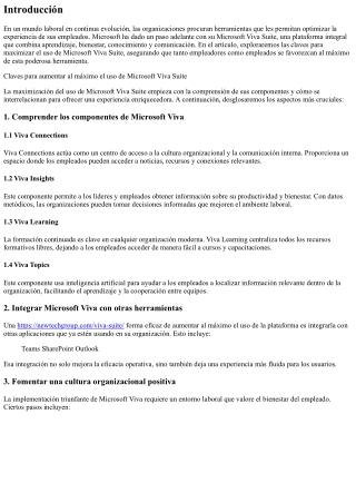 Claves para maximizar el uso de Microsoft Viva Suite