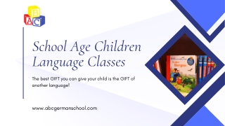 School Age Children Language Classes