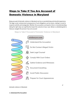 Steps to Take If You Are Accused of Domestic Violence in Maryland