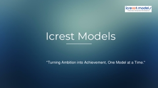 icrest Models: Global Marketplace for Consultants & Users