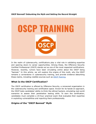 OSCP Banned_ Debunking the Myth and Setting the Record Straight