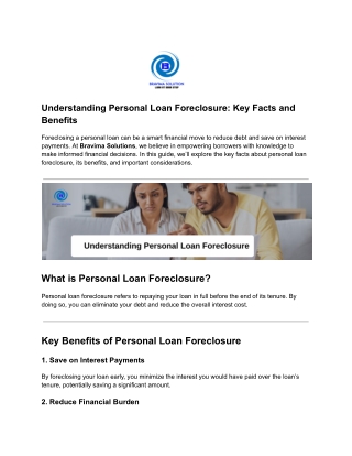 Understanding Personal Loan Foreclosure_ Key Facts and Benefits