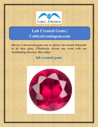 Lab Created Gems | Cubiczirconiagem.com
