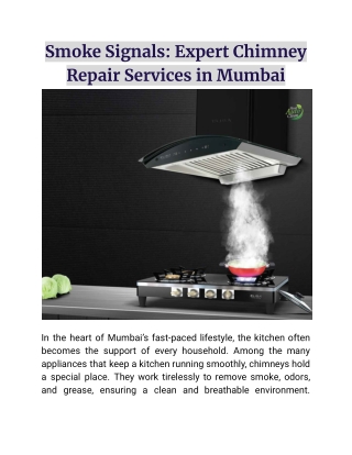 Smoke Signals_ Expert Chimney Repair Services in Mumbai