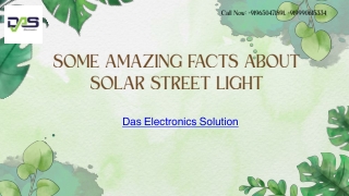 Some Amazing Facts about Solar Street Light