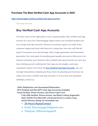 Buy Verified Cash App Accounts Online – Fast & Secure Setup