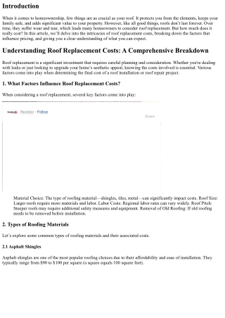 Understanding Roof Replacement Costs: A Comprehensive Breakdown