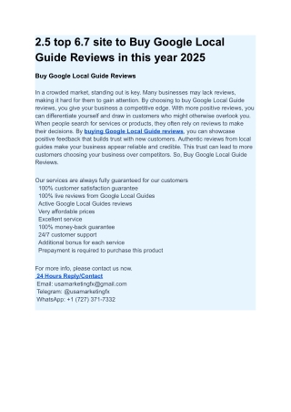 25 top 67 site to Buy Google Local Guide Reviews in this new year 2025