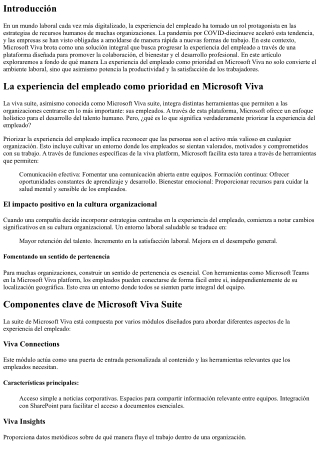 La experiencia del empleado como prioridad en Microsoft Viva