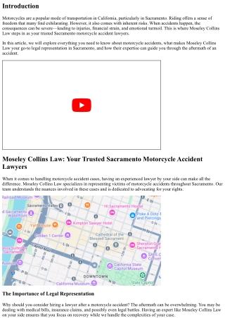 Moseley Collins Law: Your Trusted Sacramento Motorcycle Accident Lawyers