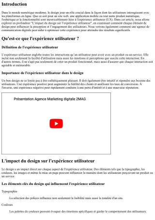 “L’impact du design sur l’expérience utilisateur”