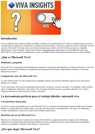 La herramienta idónea para el trabajo híbrido: microsoft viva