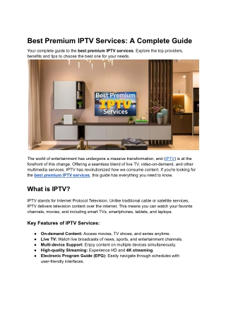 Best Premium IPTV Services_ A Complete Guide