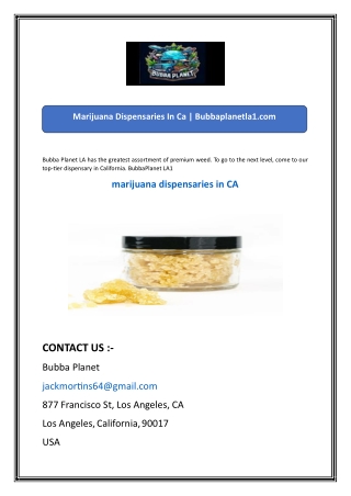 Marijuana Dispensaries In Ca  Bubbaplanetla1